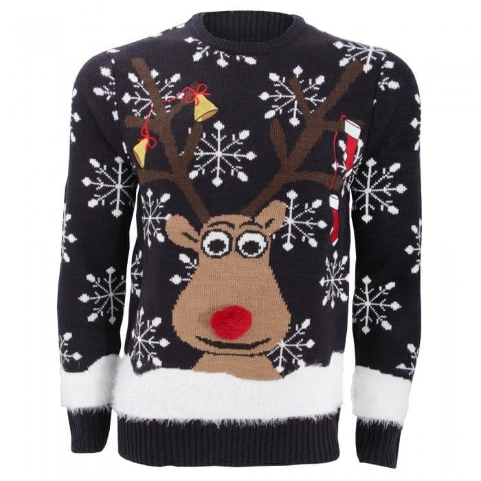 mens rudolph christmas jumpers